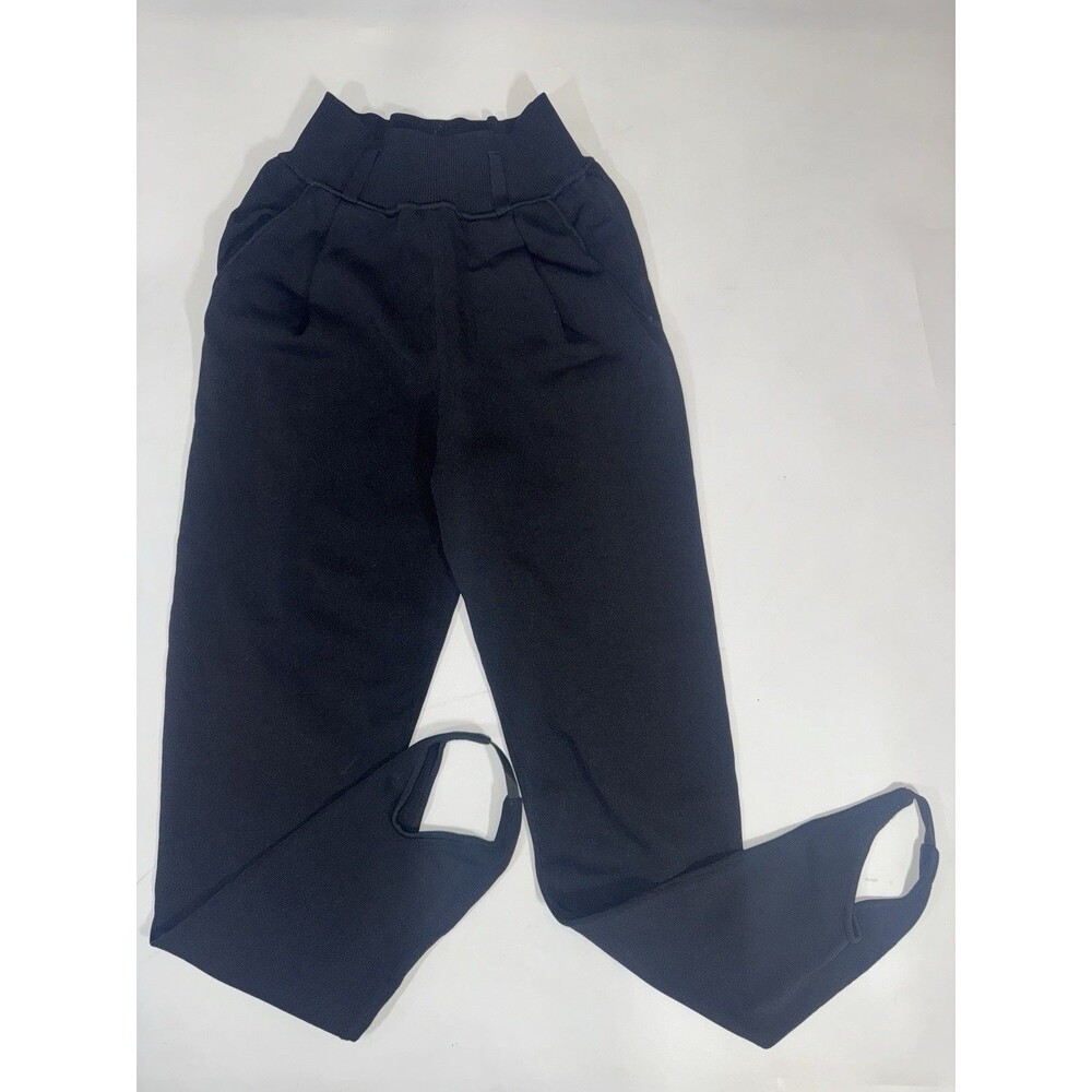 SELF PORTRAIT Black 28" Knitted Stirrup Joggers Pants Women Size 4
